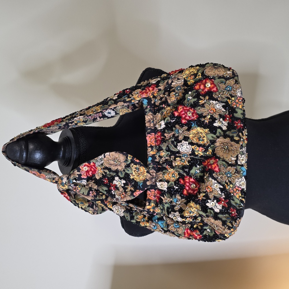 Floral Quilted Shoulder Bag